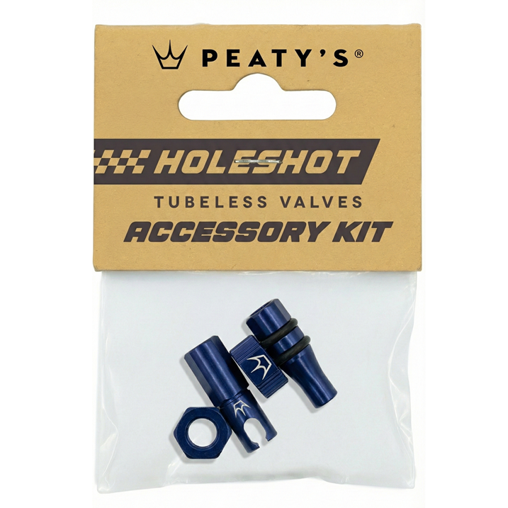 PEATY'S HOLESHOT FAST FLOW Valve Caps and Nipples Kit Blue