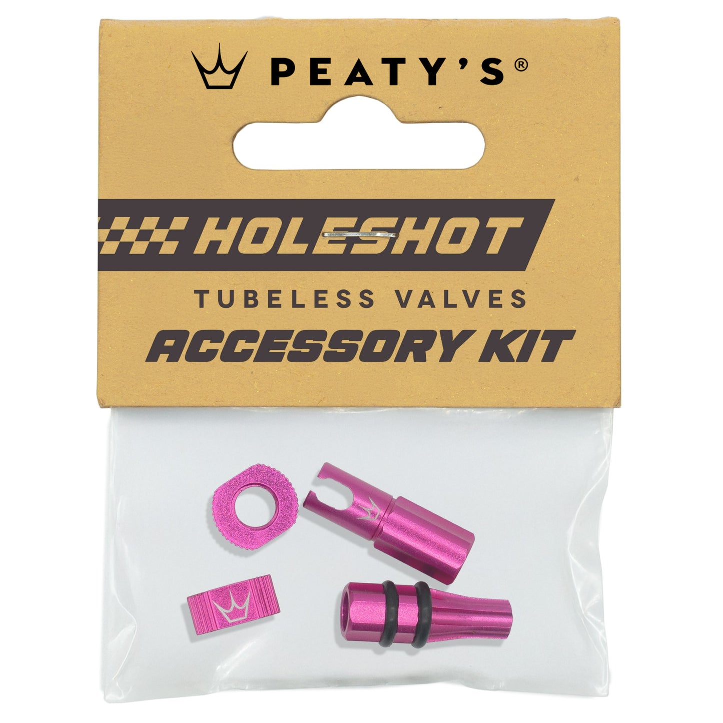 PEATY'S HOLESHOT FAST FLOW Valve Caps and Nipples Kit Pink