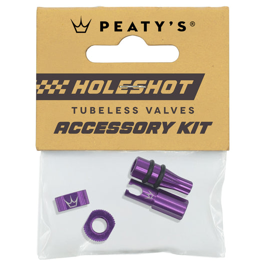 PEATY'S HOLESHOT FAST FLOW Valve Caps and Nipples Kit Purple