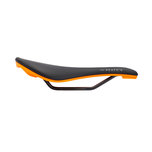 PEATY'S Monarch CrMo Rails Saddle Orange