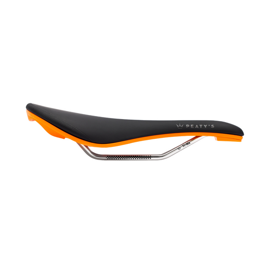 PEATY'S Monarch Titanium Rails Saddle Orange