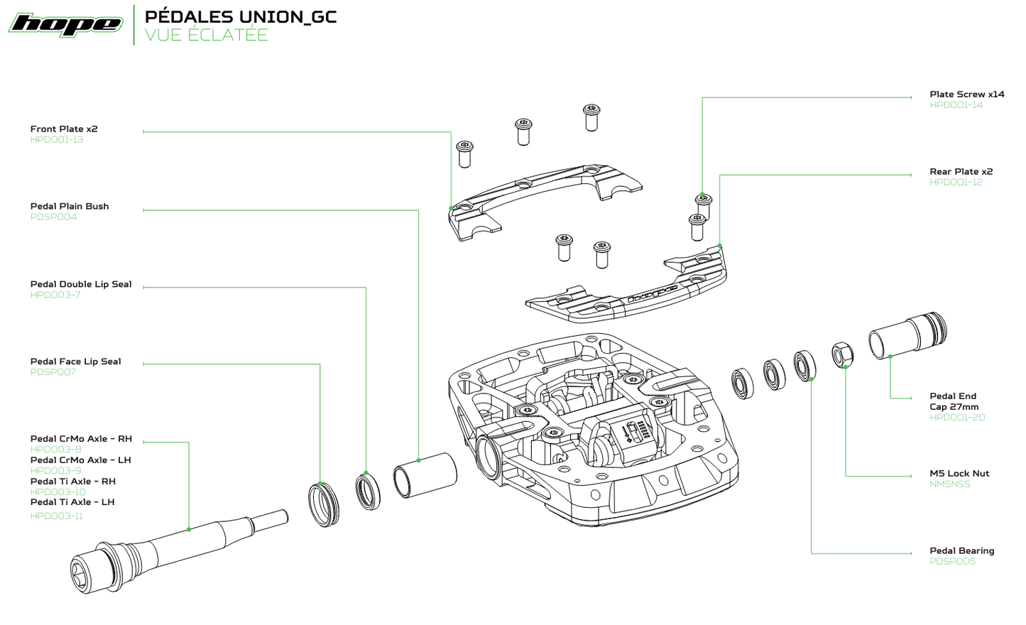 HOPE UNION GRAVITY Violet pedals