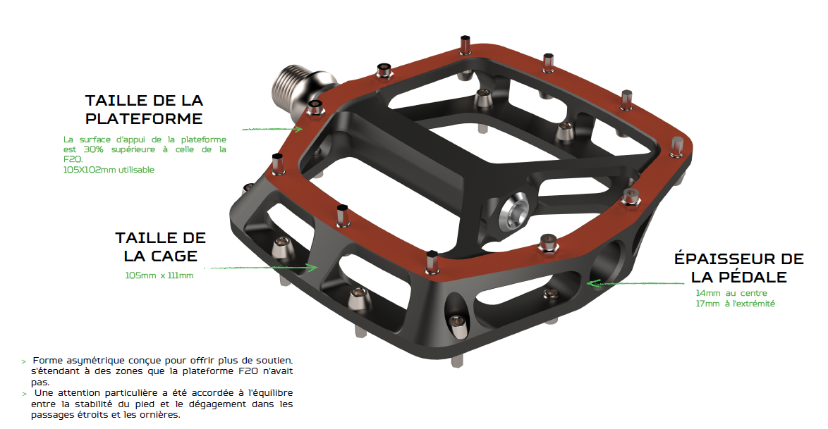 HOPE F22 Bronze flat pedals