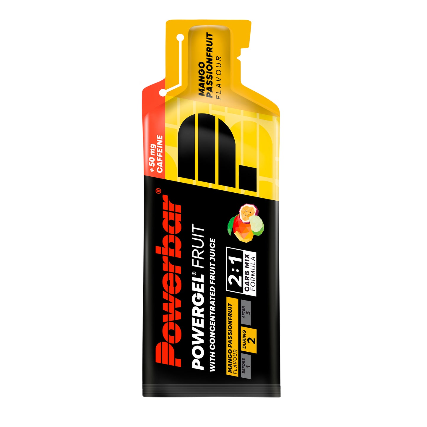 POWERBAR POWERGEL FRUIT Energy Gel (41g) Caffeinated Passion Eater