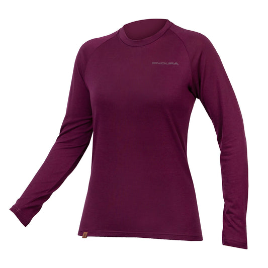 Women's ENDURA BAABAA BLND Long Sleeve Aubergine Underwear