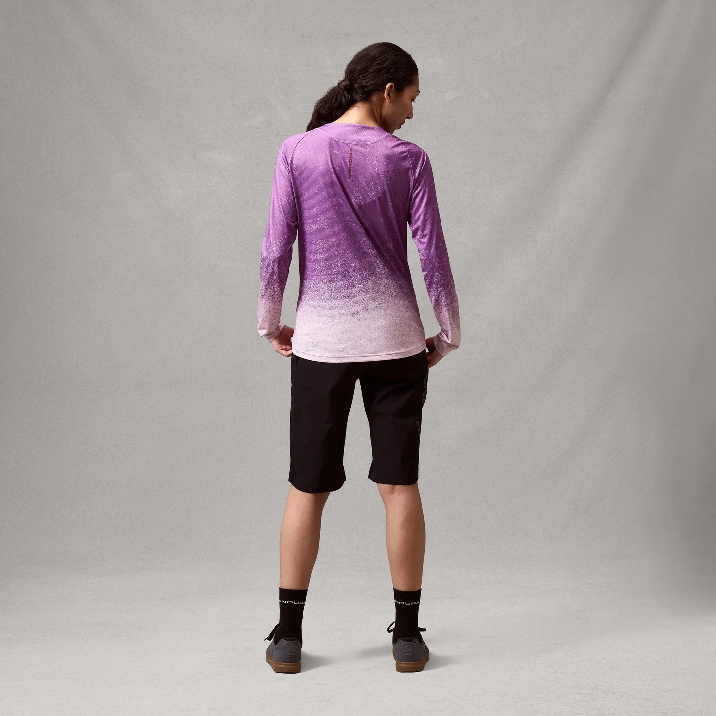 Women's ENDURA SINGLETRACK PRINT ENP Long Sleeve Purple Jersey