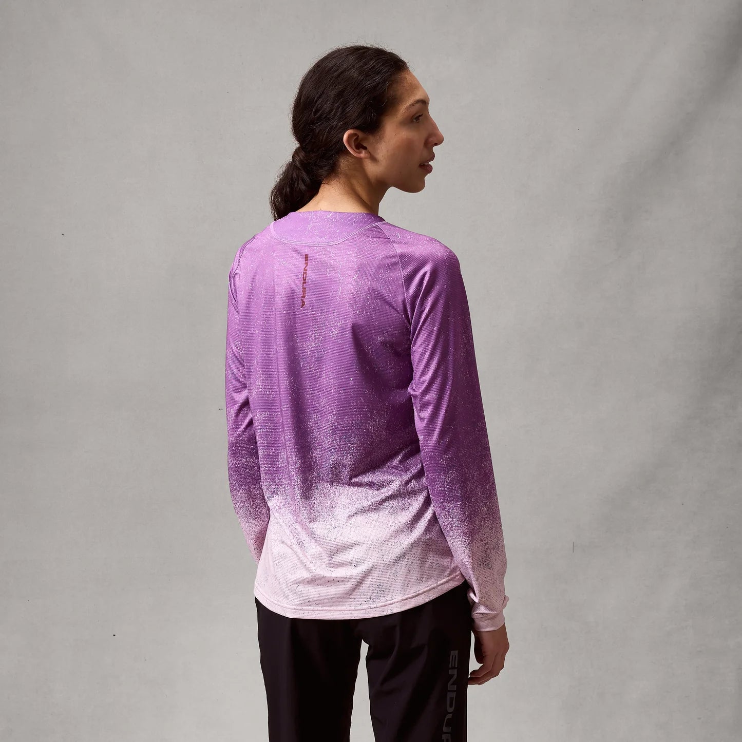 Women's ENDURA SINGLETRACK PRINT ENP Long Sleeve Purple Jersey