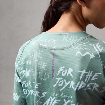 Women's ENDURA SINGLETRACK PRINT Long Sleeve Jersey Sage Green