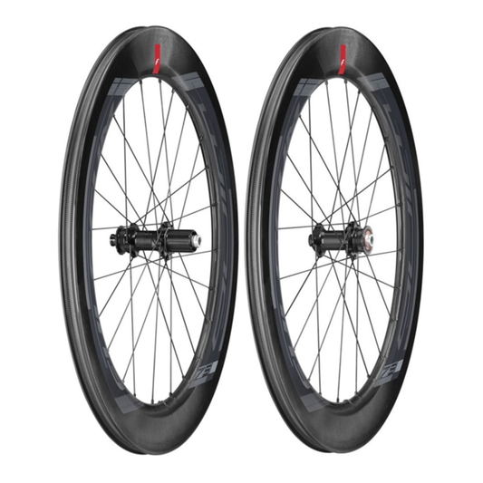 Pair of FULCRUM WIND 75 2-WAY FIT C19 DISC Wheels with Tires (Center Lock)