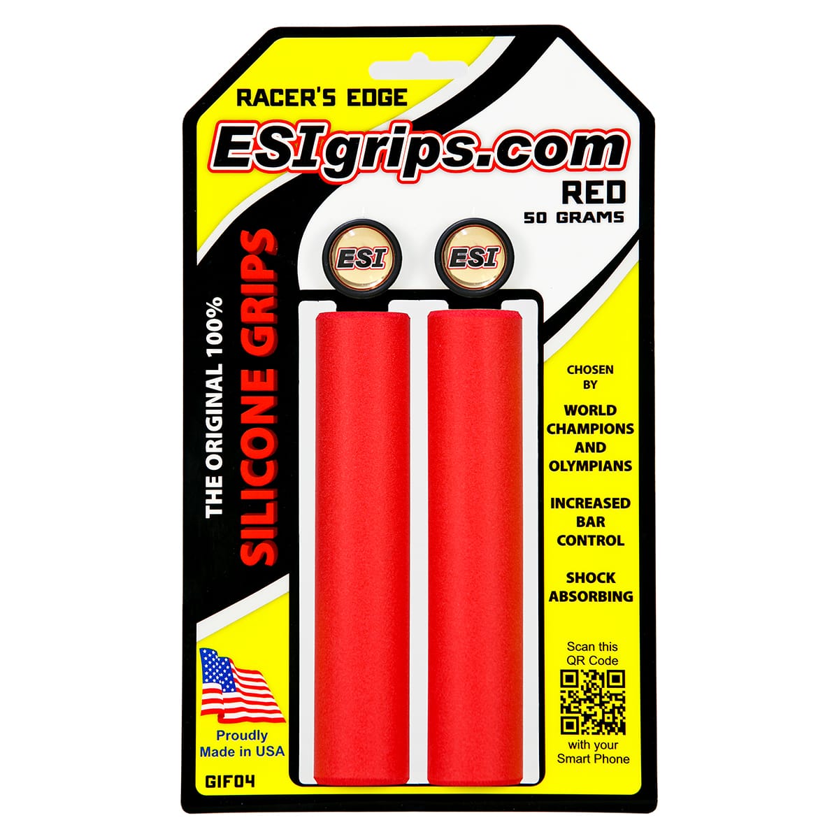 Grips ESI RACER'S EDGE 130 mm Red