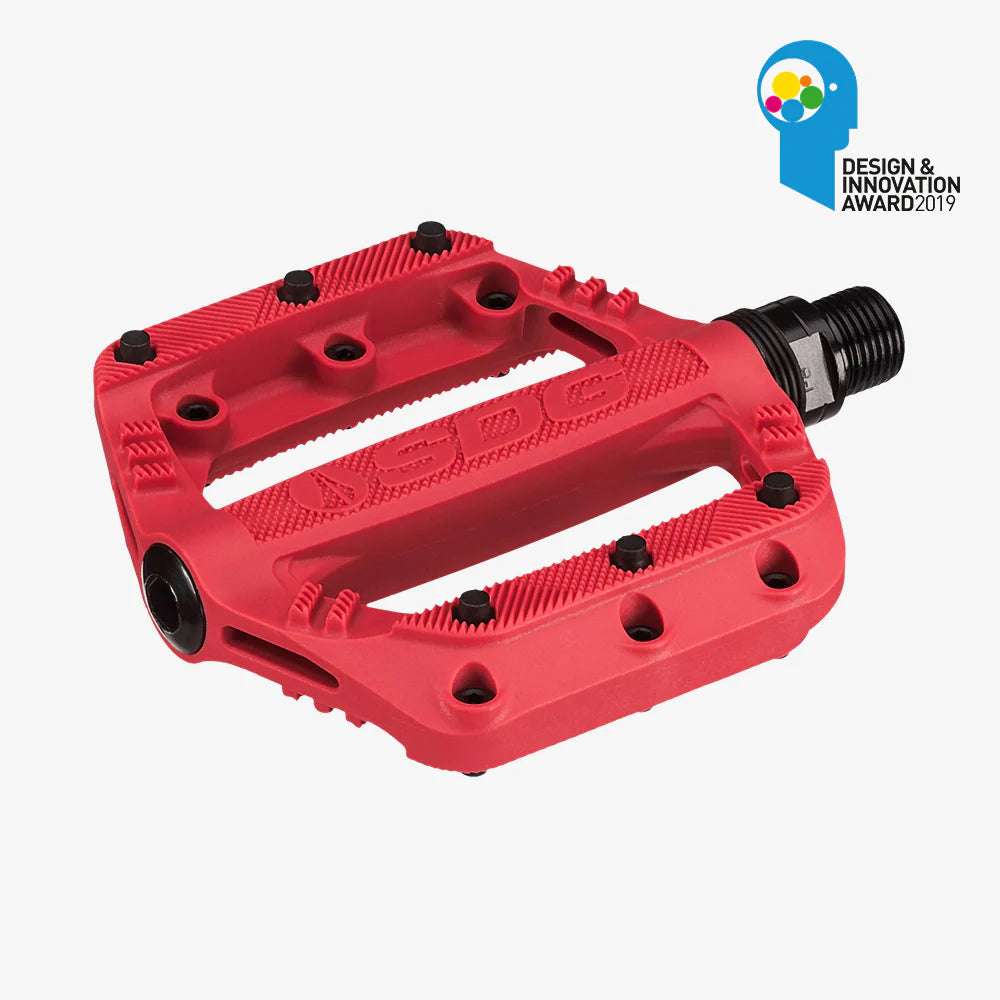 SDG SLATER Junior red flat pedals