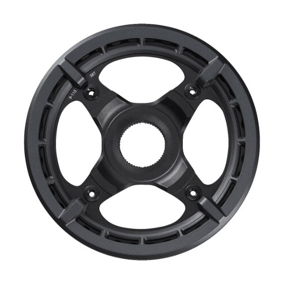 SHIMANO SM-CRE70 9/10/11-speed 38T Black Mono Chainring (Double Guide Chain)