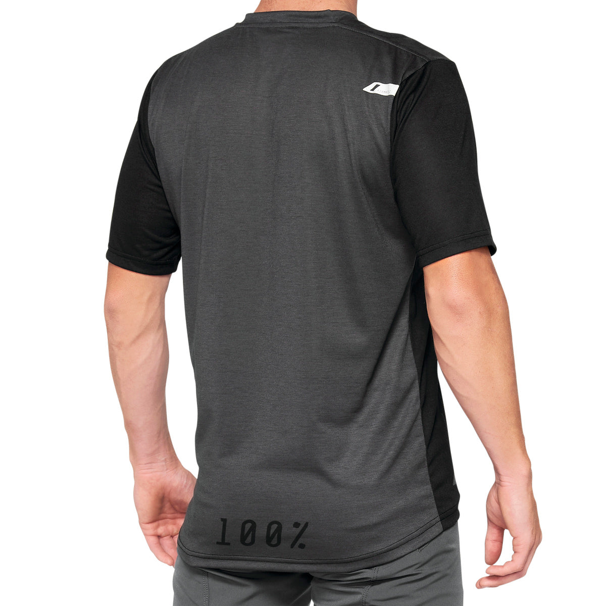 100% AIRMATIC Short Sleeve Jersey Black/Grey