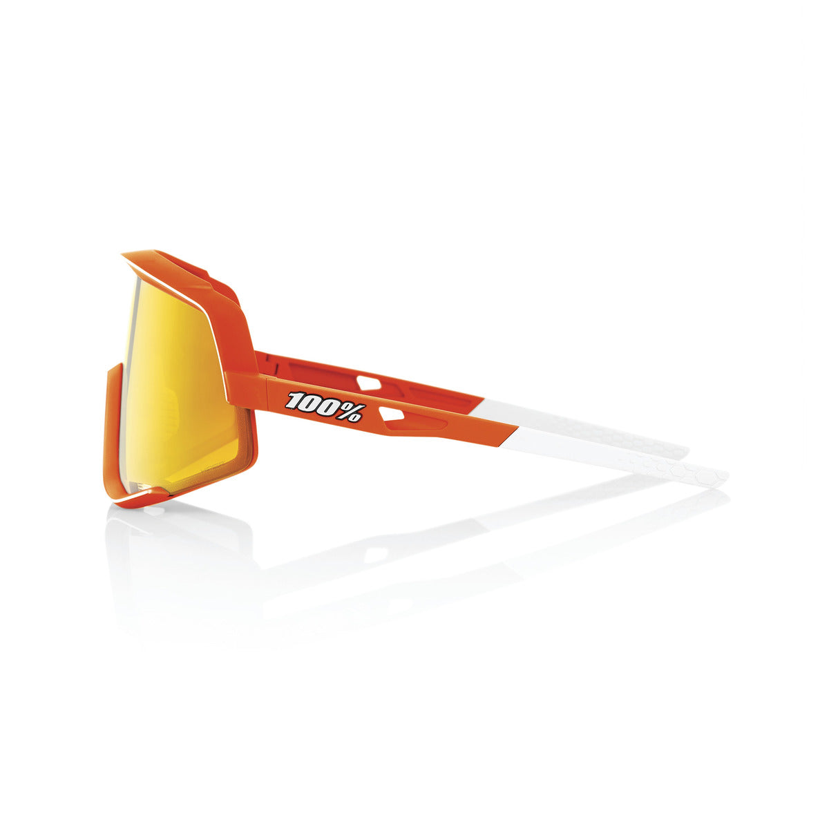 100% GLENDALE Soft Tact Neon Orange Hiper Mirror Red Goggles