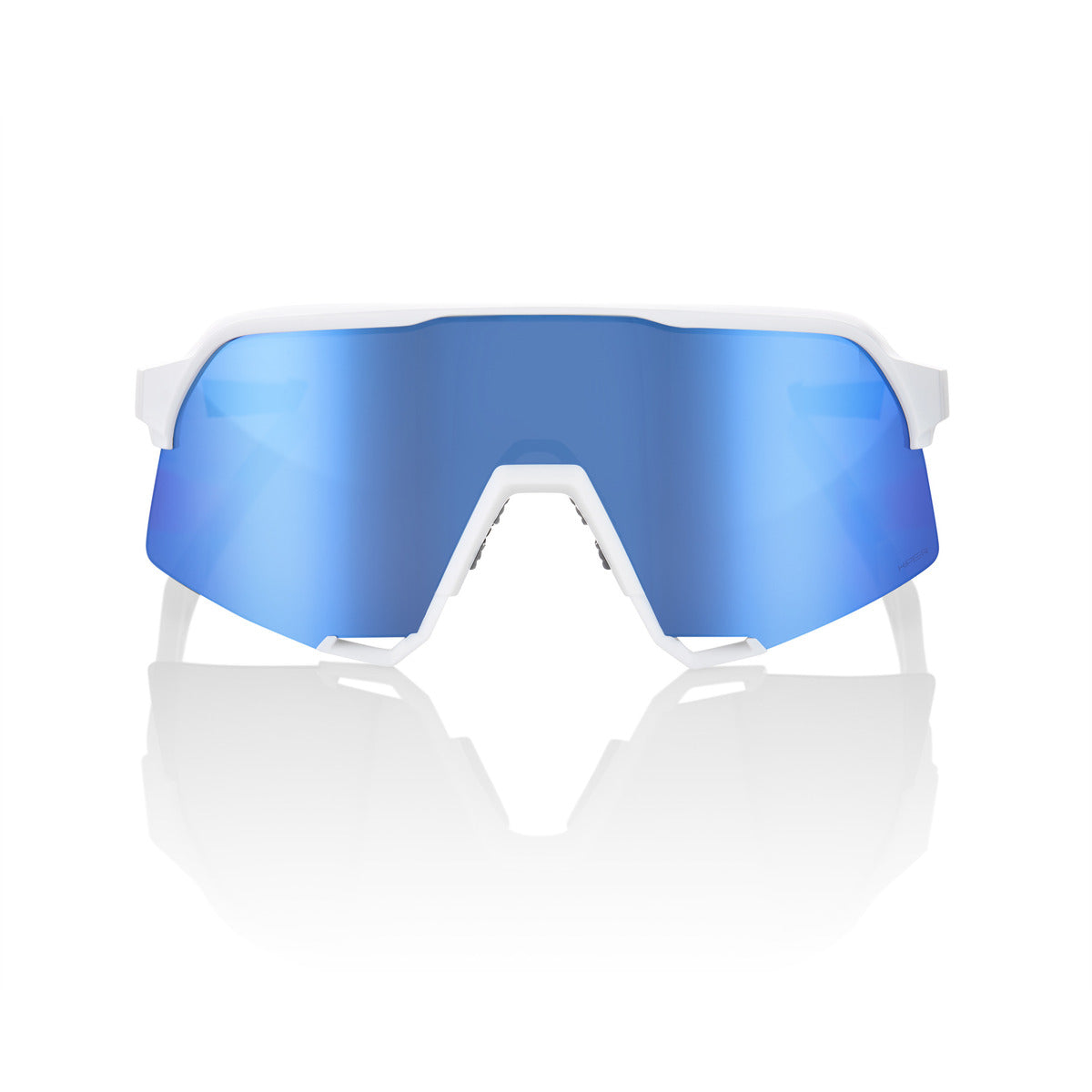 100% S3 Matte White Hiper Multilayer Mirror Blue Goggles