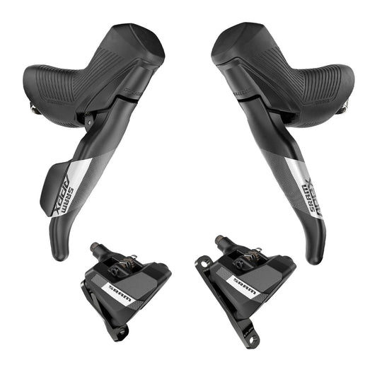 Pair of SRAM APEX D1 HRD 1x12 Flat Mount Discless Levers and Calipers