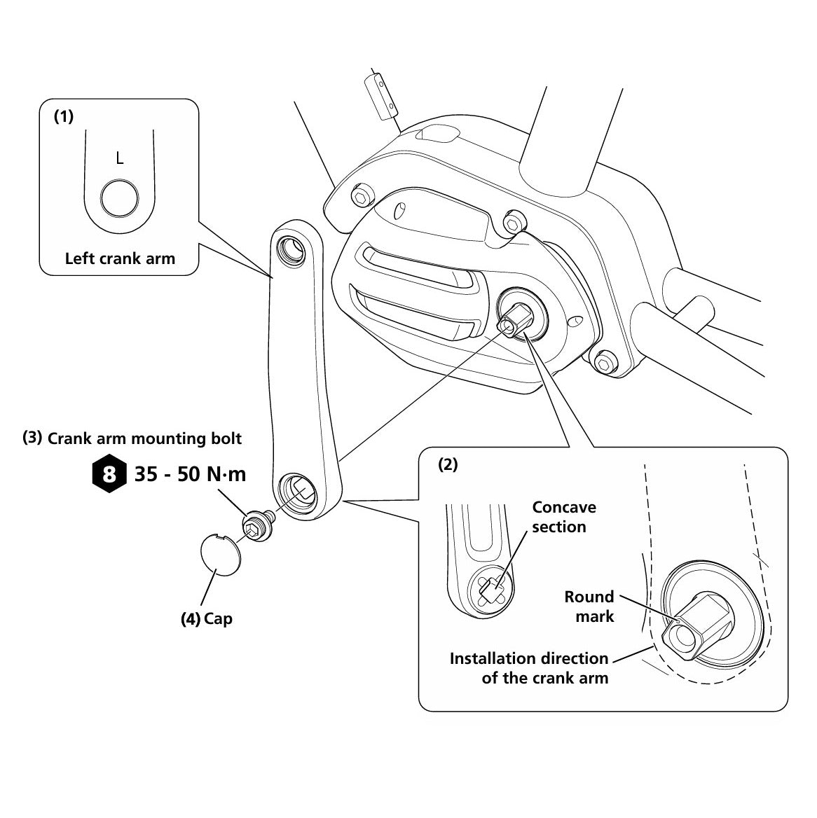 SHIMANO FC-E5000 Crank Arms Silver