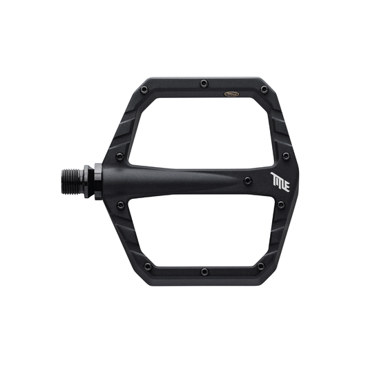 Title CONNECT black flat pedals, top view