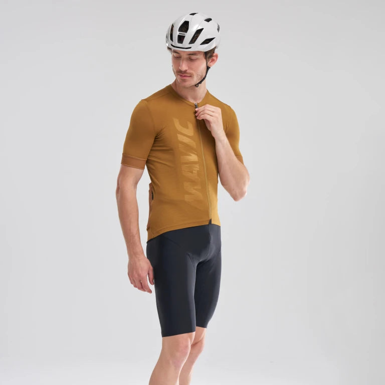 MAVIC AKSIUM Short Sleeve Brown Jersey