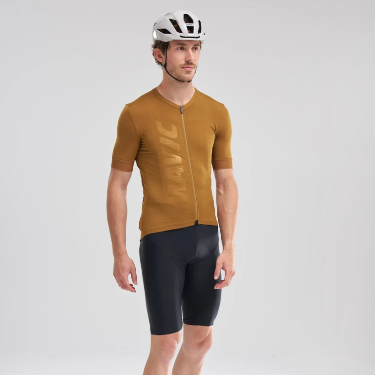 MAVIC AKSIUM Short Sleeve Brown Jersey