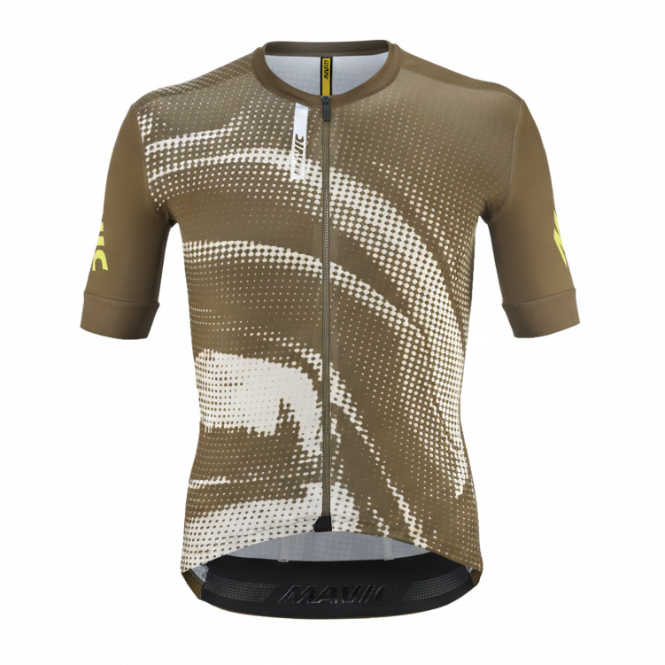 MAVIC AKSIUM GRAPHIC Short Sleeve Jersey Beige/Brown
