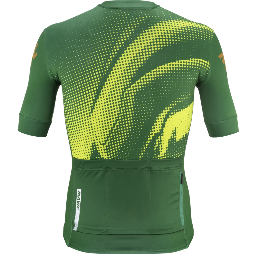 MAVIC AKSIUM GRAPHIC Short Sleeve Jersey Green/Yellow