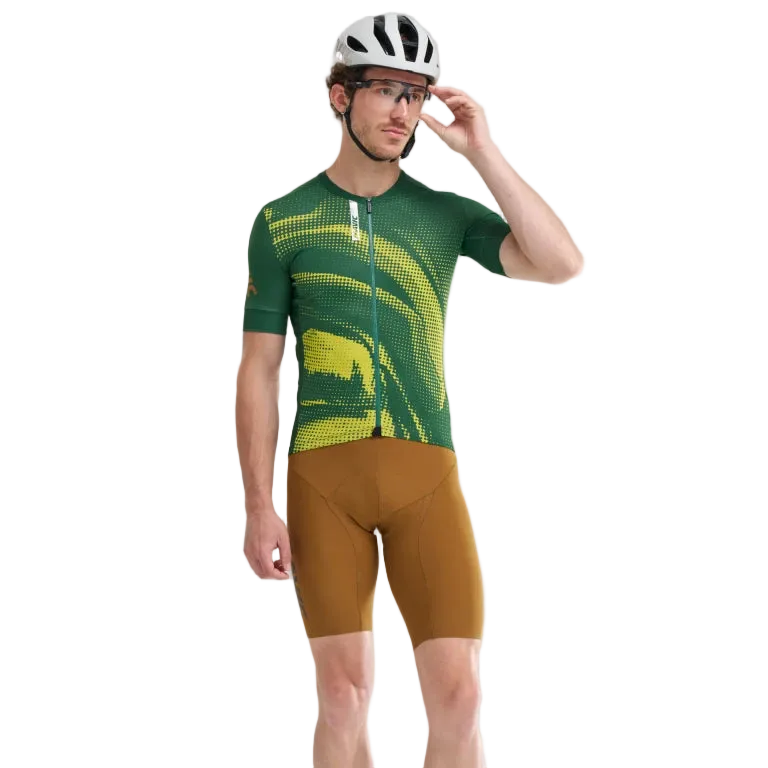 MAVIC AKSIUM GRAPHIC Short Sleeve Jersey Green/Yellow