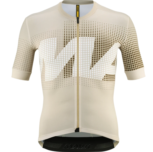 MAVIC AKSIUM GRAPHIC Short Sleeve Jersey Beige