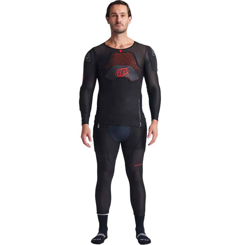 TROY LEE DESIGNS STAGE GHOST D3O Protective T-Shirt Long Sleeve Black