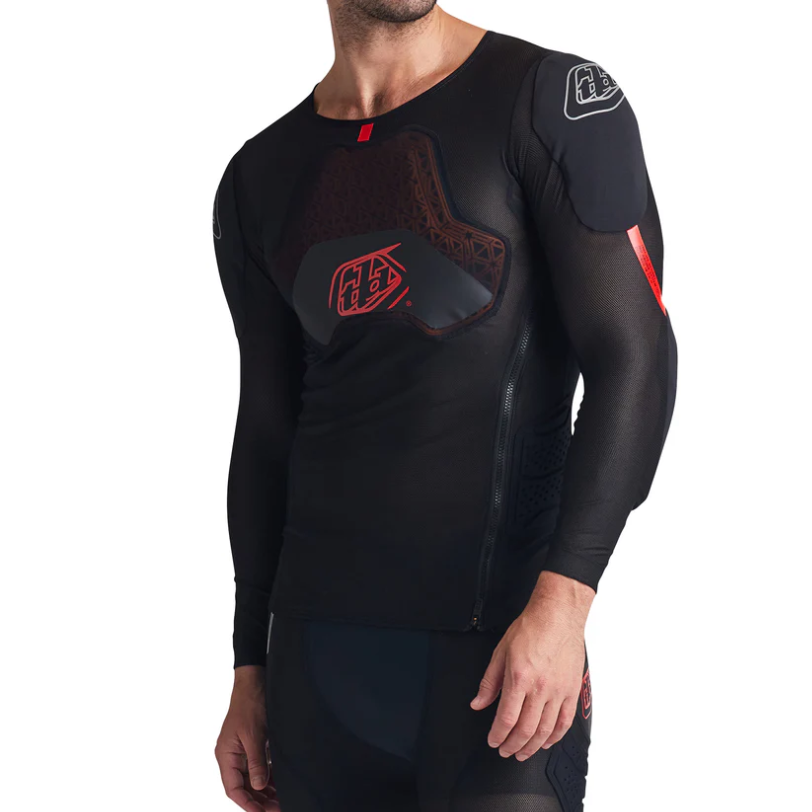 TROY LEE DESIGNS STAGE GHOST D3O Protective T-Shirt Long Sleeve Black