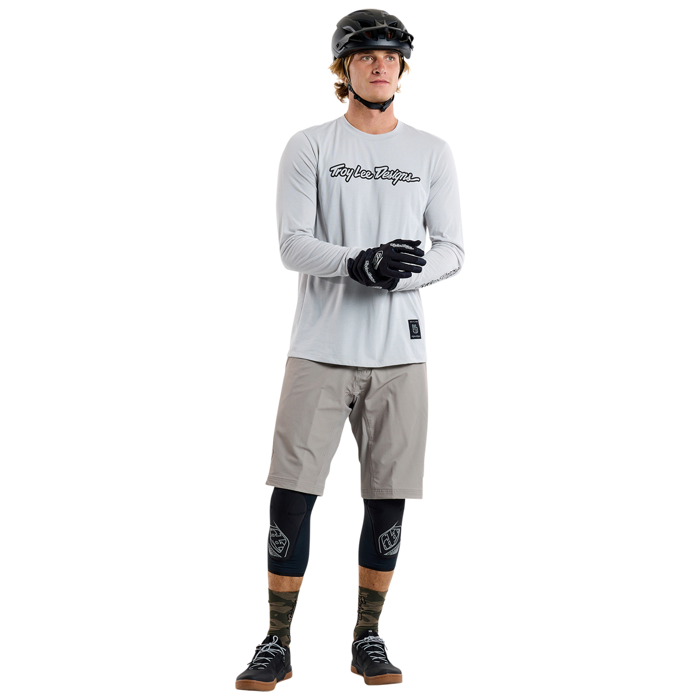 TROY LEE DESIGNS SKYLINE RIDE TEE SIGNATURE Jersey Long Sleeve Grey 2025
