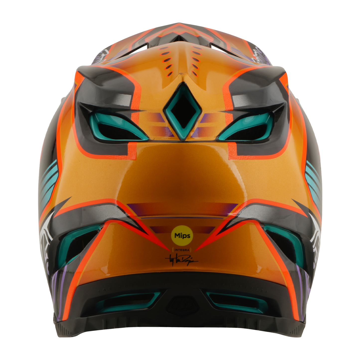 TROY LEE DESIGNS D4 CARBON MIPS Crest Gold MTB Helmet