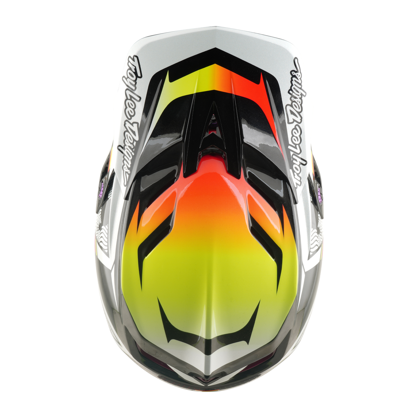 TROY LEE DESIGNS D4 CARBON MIPS Lined Up MTB Helmet Black/Yellow