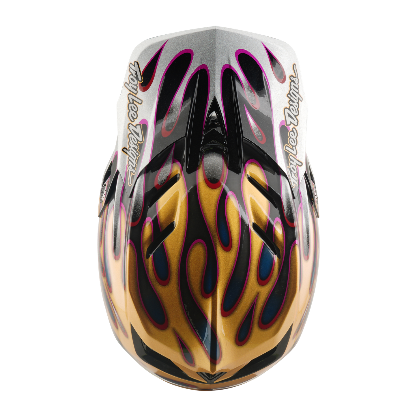 TROY LEE DESIGNS D4 CARBON MIPS Overspray Gold/Black MTB Helmet
