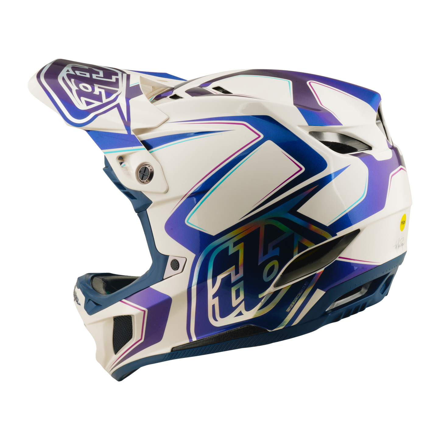 MTB helmet TROY LEE DESIGNS D4 COMPOSITE MIPS FLARED White