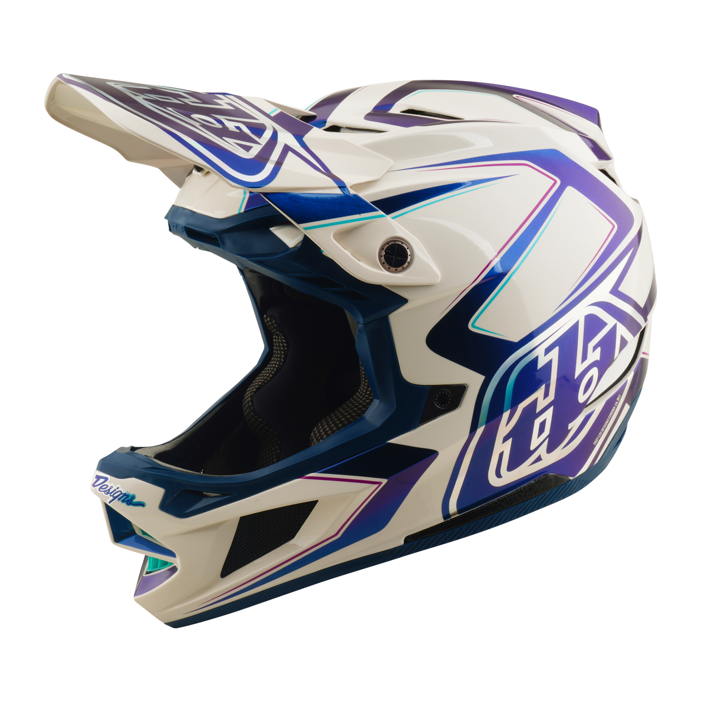MTB helmet TROY LEE DESIGNS D4 COMPOSITE MIPS FLARED White