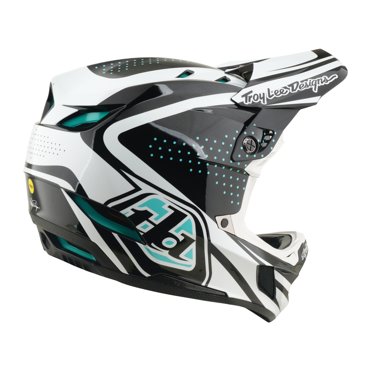 MTB helmet TROY LEE DESIGNS D4 POLYACRYLITE MIPS THE LINE Charcoal/White