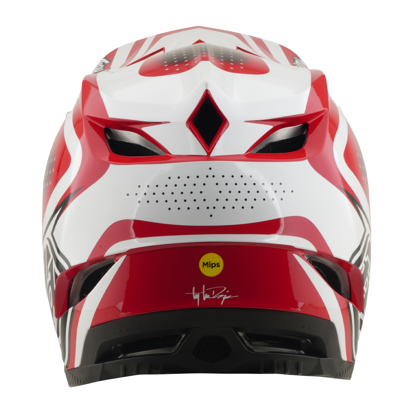 MTB helmet TROY LEE DESIGNS D4 POLYACRYLITE MIPS THE LINE Red/White