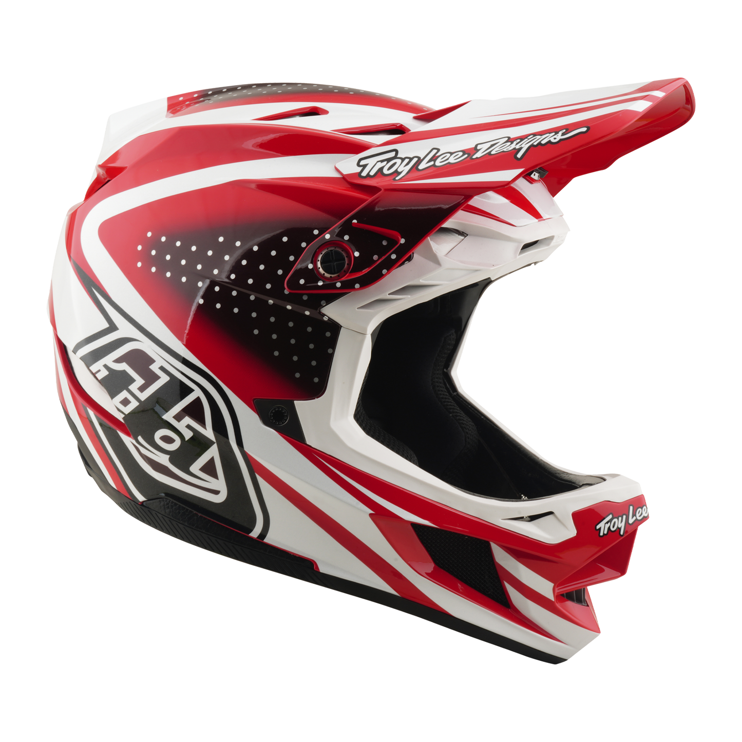 MTB helmet TROY LEE DESIGNS D4 POLYACRYLITE MIPS THE LINE Red/White
