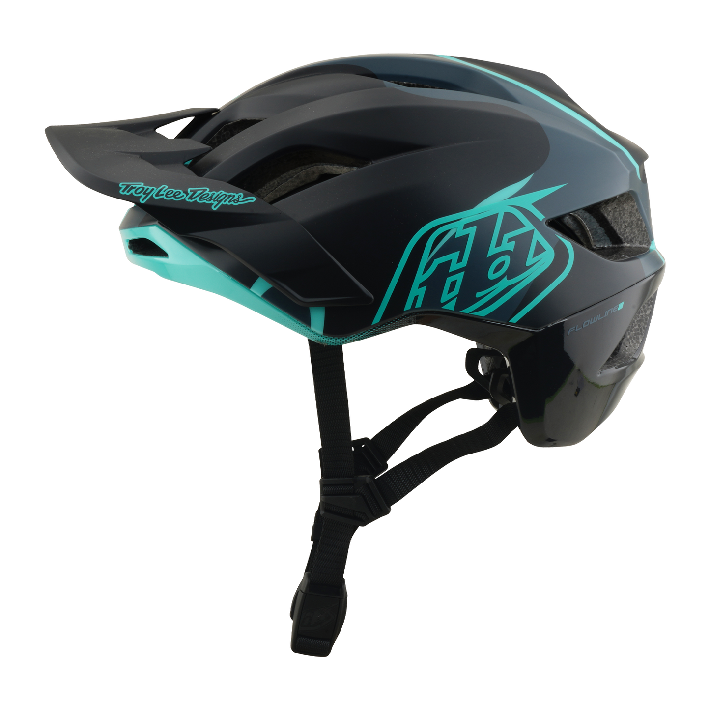 MTB helmet TROY LEE DESIGNS FLOWLINE SE MIPS BADGE Carbon/Blue