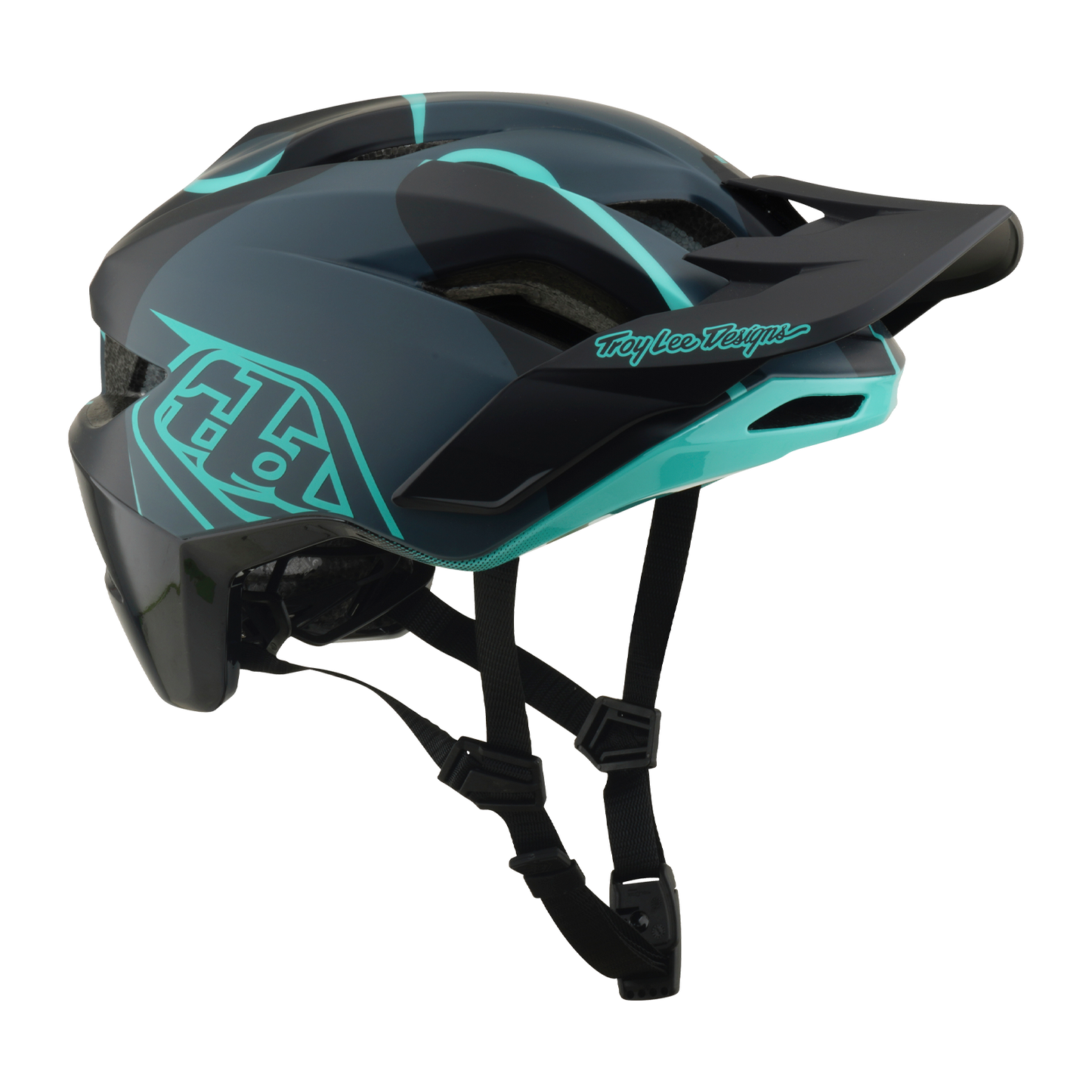 MTB helmet TROY LEE DESIGNS FLOWLINE SE MIPS BADGE Carbon/Blue