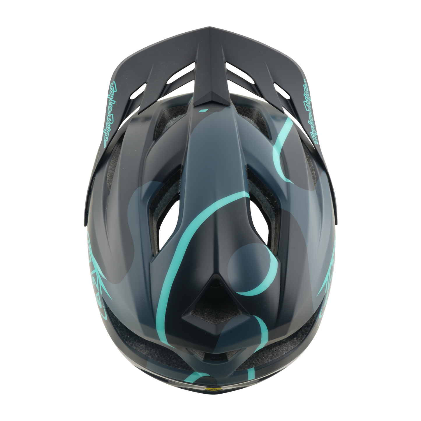 MTB helmet TROY LEE DESIGNS FLOWLINE SE MIPS BADGE Carbon/Blue