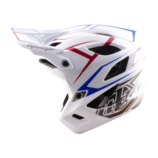 MTB helmet TROY LEE DESIGNS STAGE STUNT PINSTRIPE White