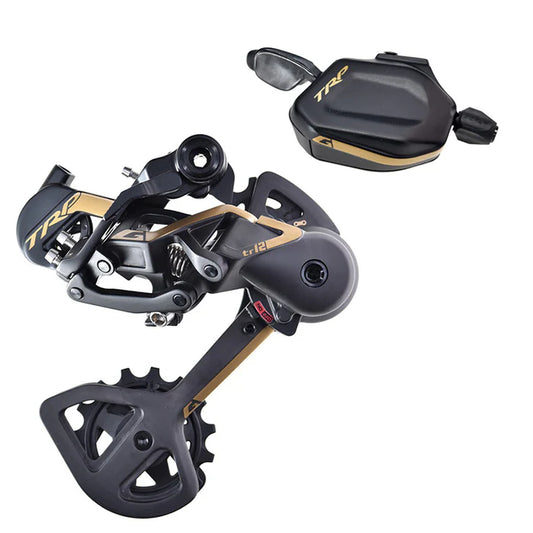 TRP DH12 12V Black/Gold Derailleur and Shifter Kit