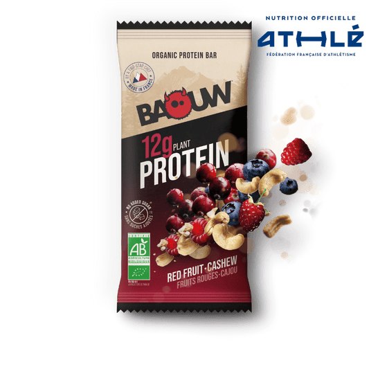 BAOUW ORGANIC EXTRA Red Fruits/Cashew Protein Bar (50g)