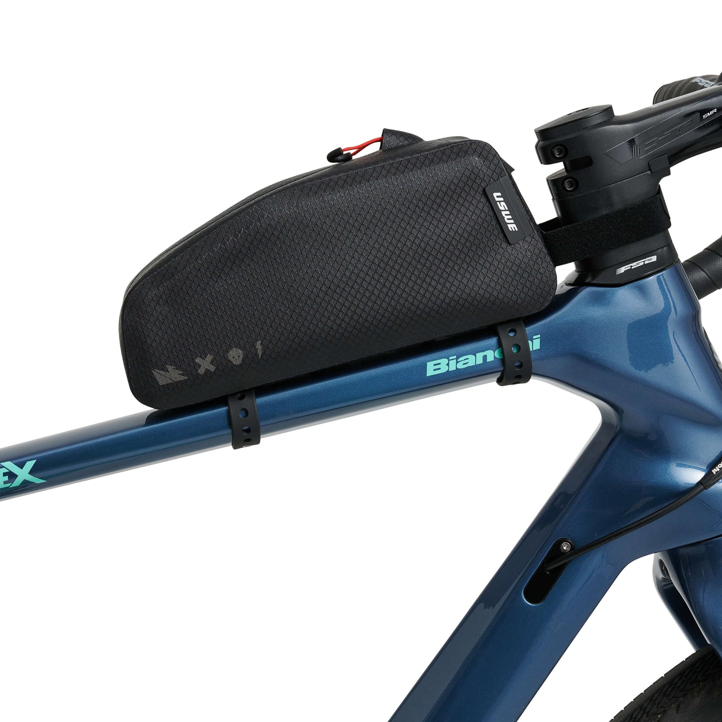 USWE TOP TUBE ZIPPERED 1.2 L Black Frame Bag