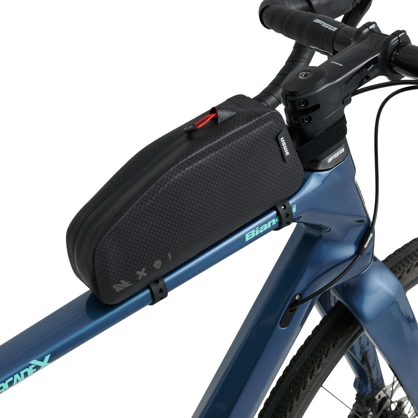 USWE TOP TUBE ZIPPERED 1.2 L Black Frame Bag