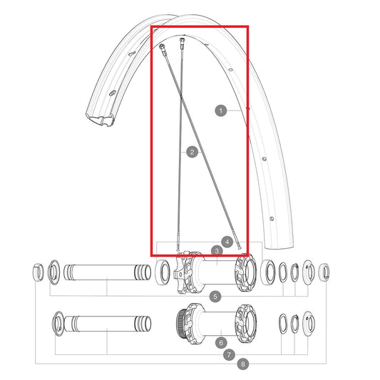 KIT 12 FRONT/REAR CROSSMAX SL ULTIMATE 29'' BUTTED STAINLESS SPOKE 293 + ALU NIPPLE + WASHER