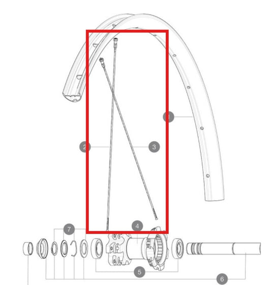 12 REAR SPOKES KIT MAVIC CROSSMAX LIGHT 29'' 294MM