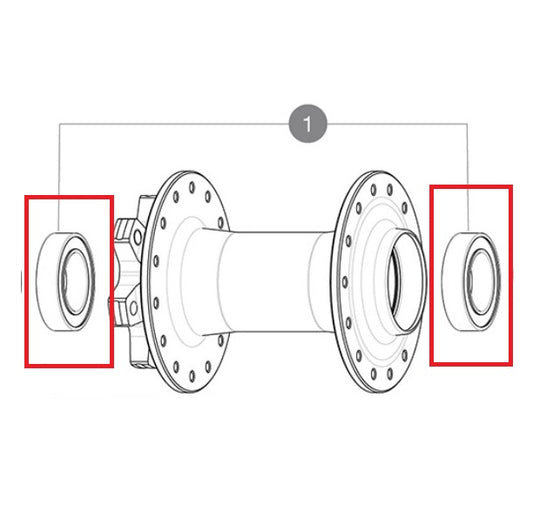 KIT BEARINGS MAVIC 18X30X7 + CORRUGATED WASHER + CLIP